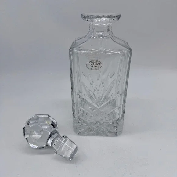 Royal Galler Samobor Crystal Decanter Stopper Heavy Lead Crystal Made Croatia - Picture 8 of 8